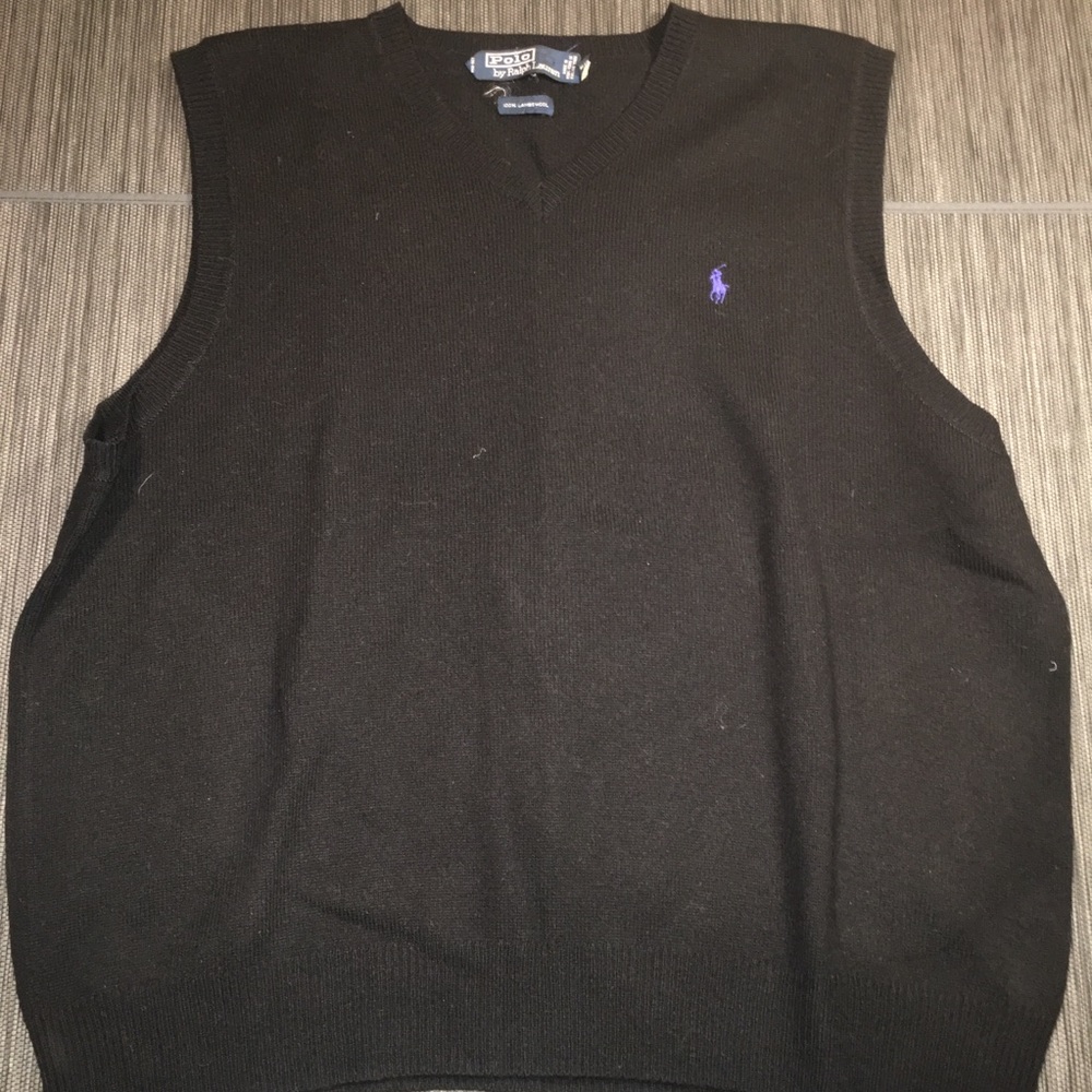 2FOR1- Polo Orange & Black 100% Wool Vests